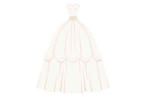 Charming Cartoon Strapless Wedding Dress Design for Your Projects