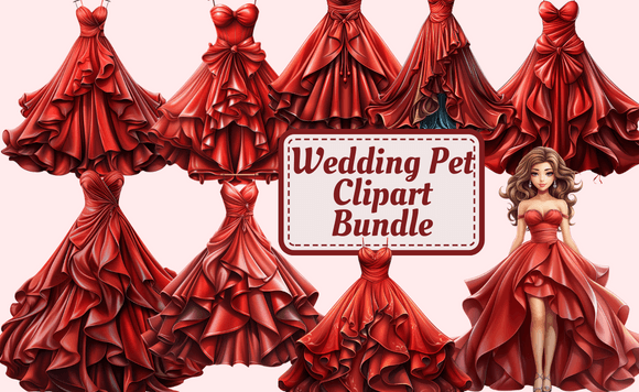 Charming Wedding Pet Clipart Bundle for Your Projects