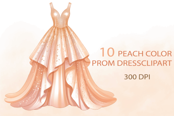 Dreamy Peach Floral Clipart: A Touch of Wedding Elegance