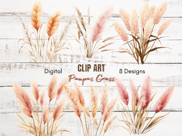 Effortless Elegance: Styling with Boho Pampas Grass Clipart