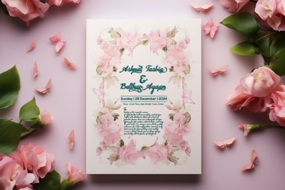 Elegant Pink Wedding Invitation Design: A Touch of Romance