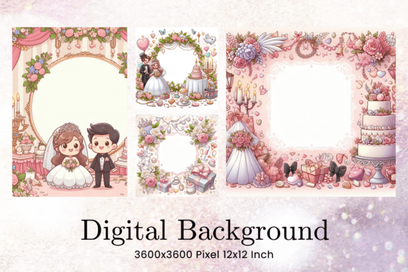 Romantic Valentine's Day Wedding Blank Backgrounds for Designs