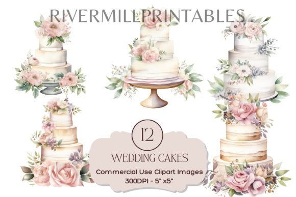 Sweet Details: Using Wedding Cakes PNG Illustrations for Design