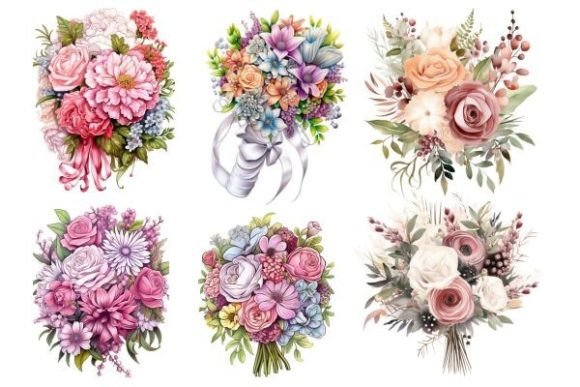 Watercolor Wedding Flowers Bouquet: A Dreamy Design Asset