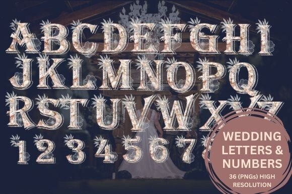 Wedding Alphabet Letters: 36 Downloadable PNGs for Every Occasion