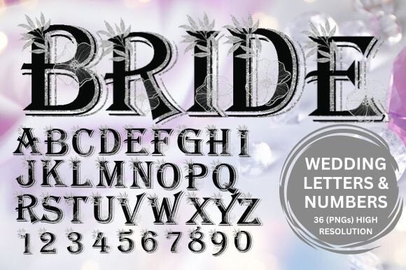 Wedding Alphabet Letters and Numbers: Your Design Toolkit