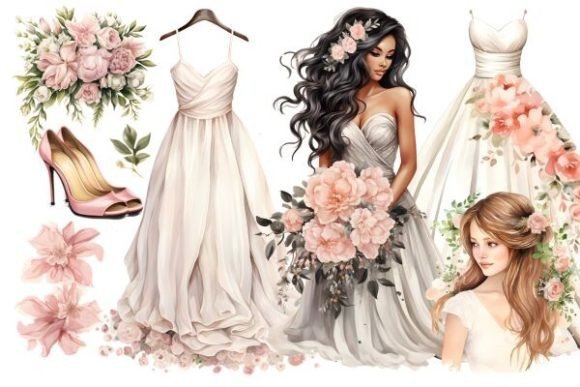 Wedding Dress & Bride Clipart: Your Creative Toolkit